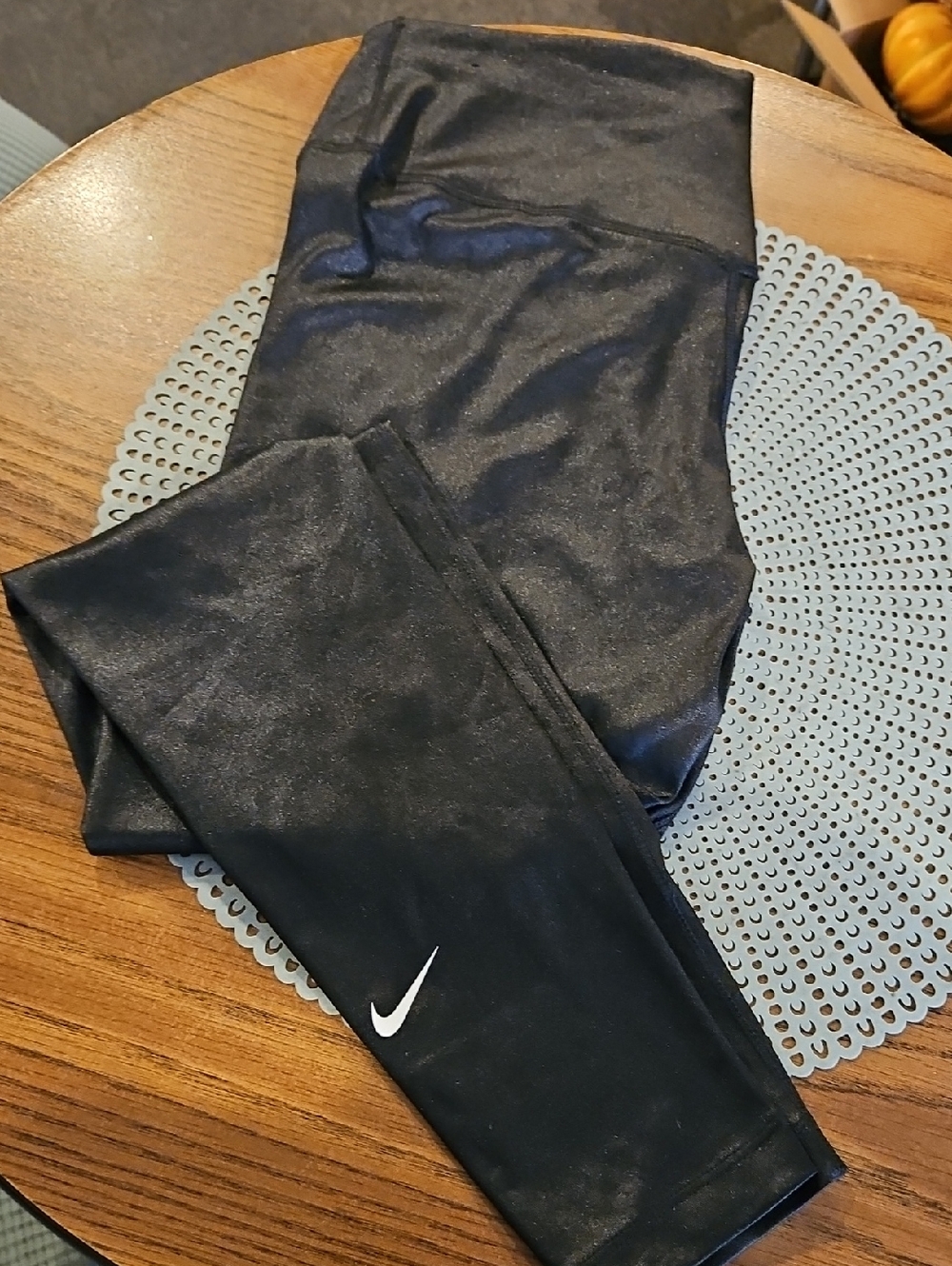 Nike Black Leggings with White Swoosh
